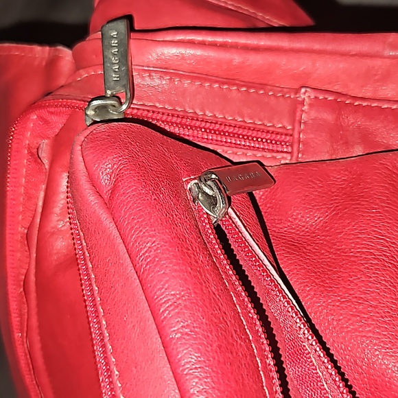 Asymmetrical Leather Hobo Crossbody by Hagara - Picture 11 of 12